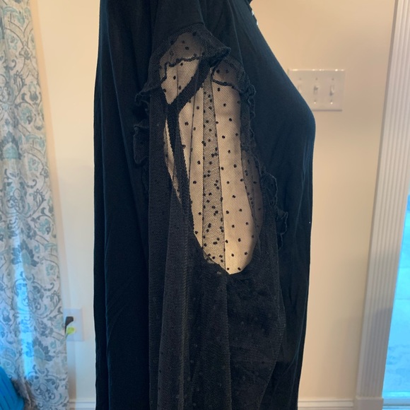 Belldini black plus size 3x with mesh sleeves so pretty - Picture 5 of 10